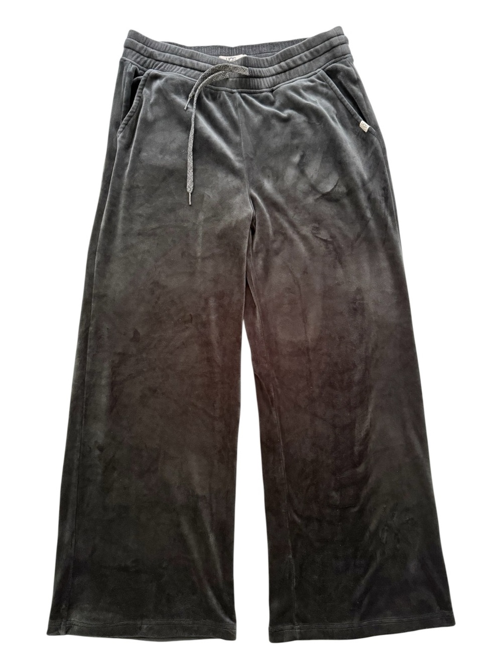 UGG Velour Wide Leg Lounge Pants Charcoal Gray Size M